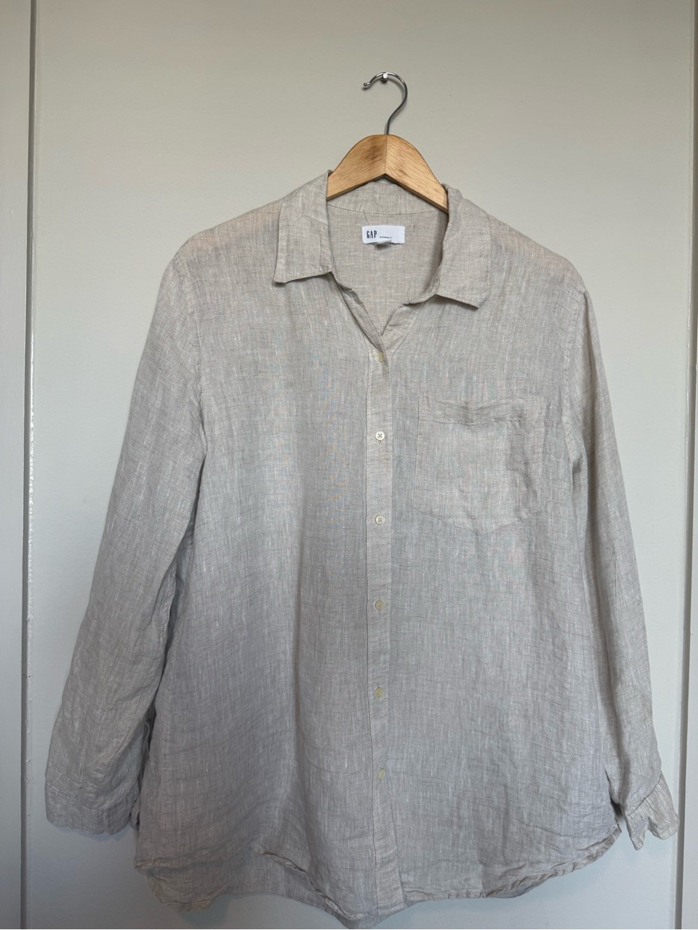 GAP | Linen Button-Up shirt in Light Brown